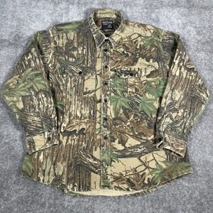 Vintage Rattlers Brand Shirt Men's XL Realtree Camo‎ Chamois Long Sleeve Hunting